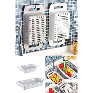 Ayarlanabilir Lavabo İstasyonu Pratik Sürgülü Lavabo İçi Süzgeci