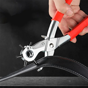 Kemer Delme Makinası Pratik 6 Başlıklı Kemer Delme Aleti Metal Kemer Delme Aparatı