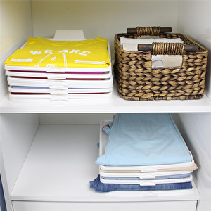 5 Adet Plastik T-shirt Düzenleyici, Gömlek,elbise,dolap Organizer