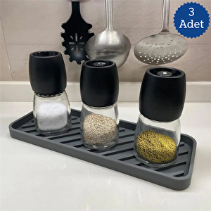3 Adet Silikon Yağdanlık Yağlık Standı ,çok Amaçlı Organizer Sunumluk ,sabunluk Altlığı , 23x10 Cm