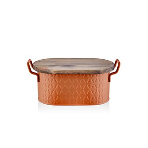 Prizma Ekmek Saklama Kabı Terracota 40x22x18 Cm
