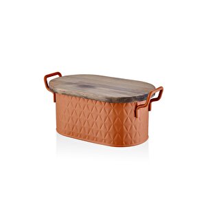 Prizma Ekmek Saklama Kabı Terracota 40x22x18 Cm