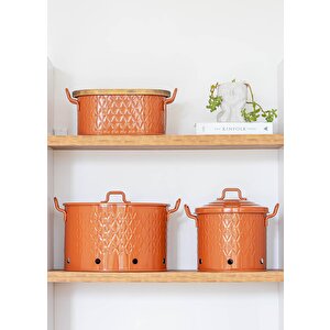 Prizma Ekmek Saklama Kabı Terracota 40x22x18 Cm