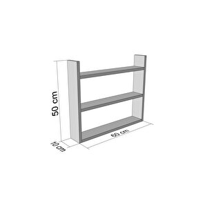Kenzlife Mutfak Rafı Abidin Byz 060*050*10 Tezgah