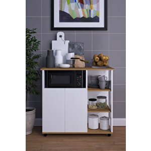 Alya Mdf Çok Amaçlı Dolap Mutfak Dolabı Kiler Dolabı Beyaz - Safir