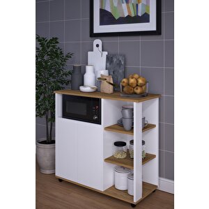 Alya Mdf Çok Amaçlı Dolap Mutfak Dolabı Kiler Dolabı Beyaz - Safir
