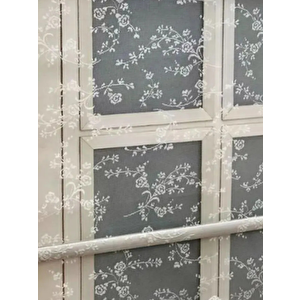 Çiçek Desen Çiftli Sistem Mekanizmalı Tül Ve Stor Perde 130x190 cm