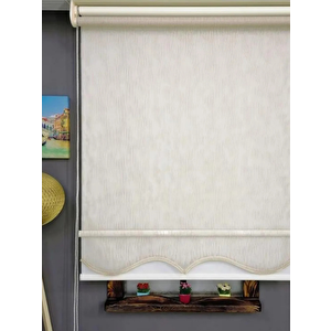 Yağmur Desen Çiftli Sistem Mekanizmalı Tül Ve Stor Perde