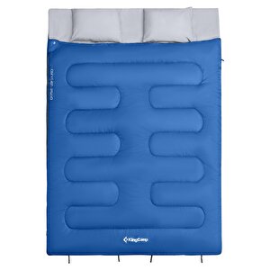 Kingcamp Oxygen 250-d Çift Kişilik Yastıklı Uyku Tulumu Blue