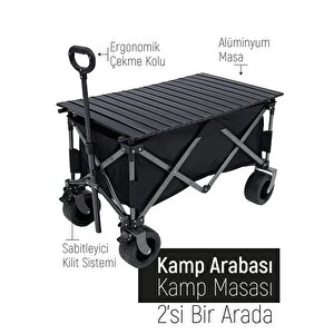 Yek Outdoor Katlanabilir Kamp Masalı Taşıma Arabası & Vagon Araba