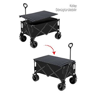 Yek Outdoor Katlanabilir Kamp Masalı Taşıma Arabası & Vagon Araba