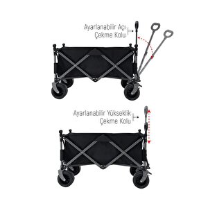 Yek Outdoor Katlanabilir Kamp Masalı Taşıma Arabası & Vagon Araba