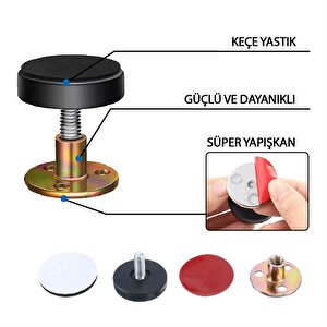Yatak Baza Başlık Sabitleme Aparatı Ses Titreşim Önleyici Eşya Sabitleme 2 Adet (3,3-4,3 Cm)