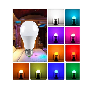 Rgb Uzaktan Kumandalı Led Lamba Ambiyans Aydınlatma Renk Değiştiren Ampul Led Işık