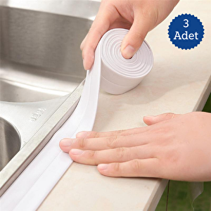 Su Sızdırmaz Geçirmez Bant Lavabo Küvet Kenar Bandı 3 Adet