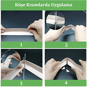 Su Sızdırmaz Geçirmez Bant Lavabo Küvet Kenar Bandı 3 Adet