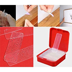 60 Parça Çok Amaçlı Çift Taraflı Bant 1 Cm X 4,5 Cm Nano Bant Duvar Bandı