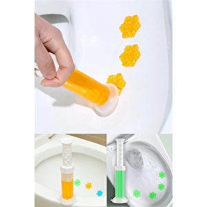 Turuncu Tuvalet Temizleme Jeli Klozet Banyo Koku Giderici Damga Seti Desenli Koku Giderici Wc Jeli