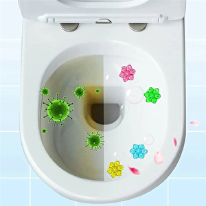 Turuncu Tuvalet Temizleme Jeli Klozet Banyo Koku Giderici Damga Seti Desenli Koku Giderici Wc Jeli
