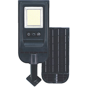 Hs 3890 50 W Hareket Sensörlü Solar Sokak Lambası Beyaz Işık 4500lümen