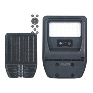 Hs 3863 100 W Hareket Sensörlü Kumandalı Solar Sokak Lambası Beyaz Işık