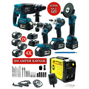 Progp 5'li Set Kaynak Makinesi Kırıcı Delici Matkap Taşlama Bijon Sökme Vidalama Set