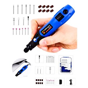 Germany Style  Mini Hobi Gravür Şarjlı Taşlama Akülü 24 Parça Gravür Set