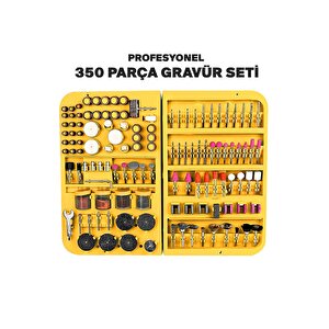 350 Parça  Çift Makinalı Gravür Oyma Dremel Taşlama Zımpara 130 W