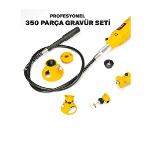 350 Parça  Çift Makinalı Gravür Oyma Dremel Taşlama Zımpara 130 W