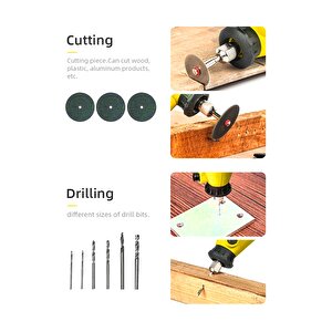 Rowermax 350 Parça  Çift Makinalı Gravür Oyma Dremel Taşlama Zımpara 130 W