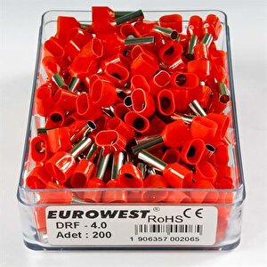 2x4,00mm Turuncu Çift Girişli İzoleli Yüksük ( 200 Ad )