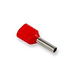2x1mm Kırmızı Çift Girişli İzoleli Yüksük ( 500 Ad )