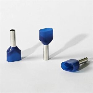 2x2,5mm Mavi Çift Girişli İzoleli Yüksük ( 250 Ad )