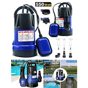 Germnay Style 2in1 Kombine Dalgıç Pompa Qsb550 İbeltech 550w Plastik Gövdeli Kirli Ve Temiz Pompa