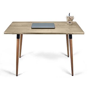 Doğal Ağaç Masif Kütük Masa Ahşap Çalışma Masası Ofis Masası 60cm X 90cm ( Ağaç Ayak )