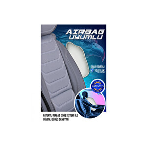 Suzuki Swift 2005-2009 Uyumlu Lüx Deri Oto Koltuk Kılıfı Ön Arka Takım Set Eagle Füme
