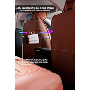 Rover 25 Uyumlu Lüx Deri Oto Koltuk Kılıfı Ön Arka Takım Set Eagle Tarçin