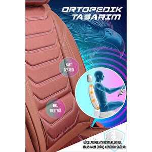 Rover 25 Uyumlu Lüx Deri Oto Koltuk Kılıfı Ön Arka Takım Set Eagle Tarçin