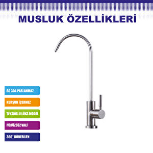 12 Aşamalı 8 Lt. Çelik Tanklı Kapalı Kasa Pompalı Su Arıtma Cihazı Özel Sarım Membran Filtre