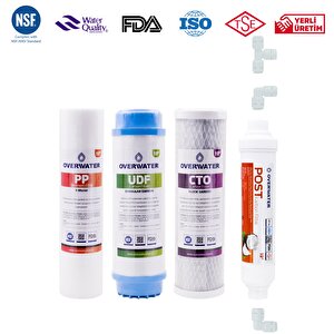 Açık Kasa Su Arıtma Cihazı 4 ’lü Filtresi Seti Aşamalı ( Membransız Set ) FKN4