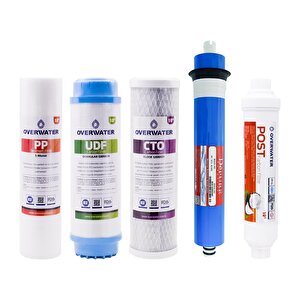 Overwater Açık Kasa Su Arıtma Cihazı 5 Li Filtresi Seti 5 Aşamalı Özel Sarım Membran Filtre