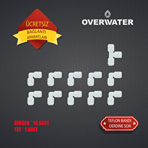 Overwater Kapalı Kasa Su Arıtma Cihazı 5 ’li Inline Filtresi Seti Aşamalı ( Membransız Set ) Fin50m