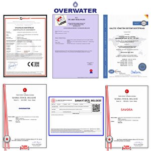 Overwater Kapalı Kasa Su Arıtma Cihazı 5 ’li Inline Filtresi Seti Aşamalı ( Membransız Set ) Fin50m