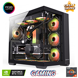 Mirage X60 Ryzen 7 5700x 32gb Ram 1tb M.2 Ssd Rtx5060ti Sıvı Soğutmalı Oyuncu Masaüstü Bilgisayar