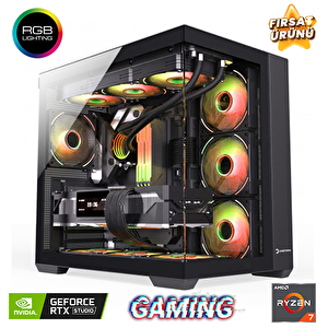 Mirage X32 Ryzen 7 5700x 32gb Ram 1tb M.2 Nvme Ssd 8gb Rtx4060 Sıvı Soğutmalı Oyuncu Bilgisayarı