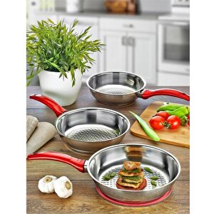 Gülsan Jasmin 3 Parça Çelik Tava Seti