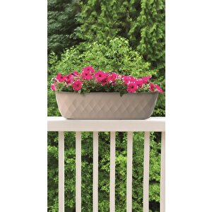 Krs-472 Dekoratif Yakamoz Balkon Saksı 6.5 Litre No 2 Beyaz