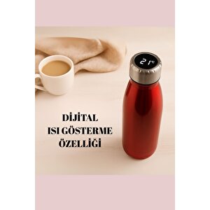 Bottle Shape Dijital Göstergeli Termos 500 Ml Kırmızı