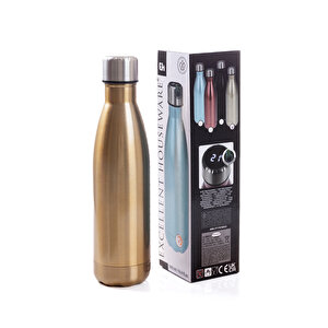 Bottle Shape Dijital Göstergeli Termos 500 Ml Altın