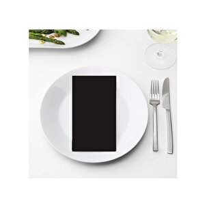 40x40 Cm 1/8 Defter Katlama Servis Peçetesi 50 Adet Siyah